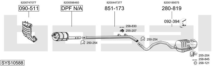 Bosal SYS10588 Układ wydechowy SYS10588: Dobra cena w Polsce na 2407.PL - Kup Teraz!