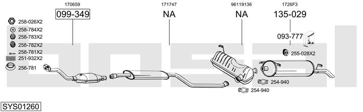 Bosal SYS01260 Exhaust system SYS01260: Buy near me at 2407.PL in Poland at an Affordable price!