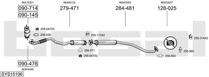 Bosal SYS15196 Układ wydechowy SYS15196: Dobra cena w Polsce na 2407.PL - Kup Teraz!