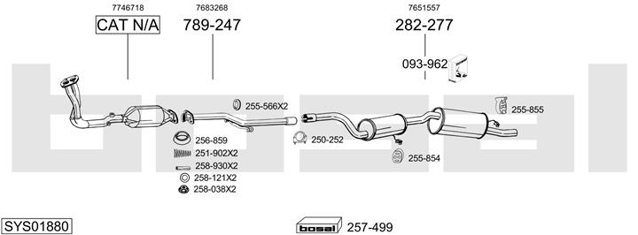Bosal SYS01880 Exhaust system SYS01880: Buy near me in Poland at 2407.PL - Good price!