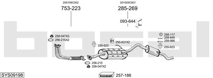 Bosal SYS09198 Abgasanlage SYS09198: Kaufen Sie zu einem guten Preis in Polen bei 2407.PL!