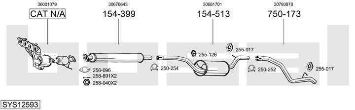 Bosal SYS12593 Abgasanlage SYS12593: Kaufen Sie zu einem guten Preis in Polen bei 2407.PL!