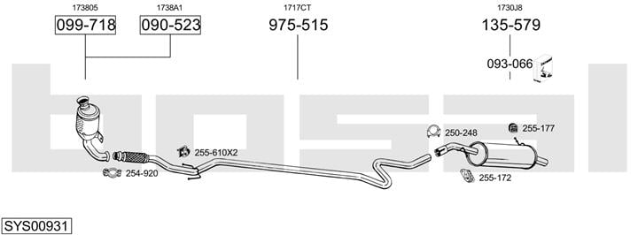 Bosal SYS00931 Exhaust system SYS00931: Buy near me in Poland at 2407.PL - Good price!