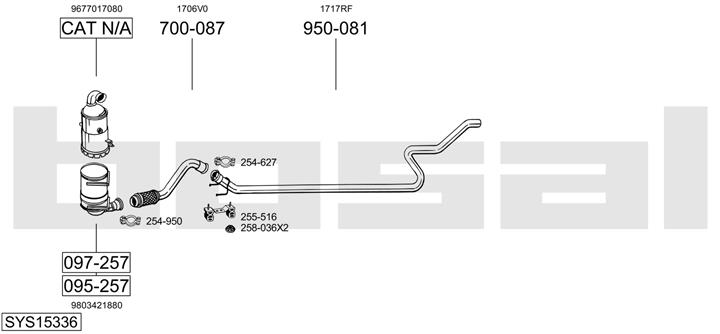 Bosal SYS15336 Układ wydechowy SYS15336: Dobra cena w Polsce na 2407.PL - Kup Teraz!