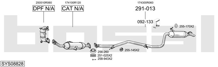 Bosal SYS08828 Exhaust system SYS08828: Buy near me in Poland at 2407.PL - Good price!
