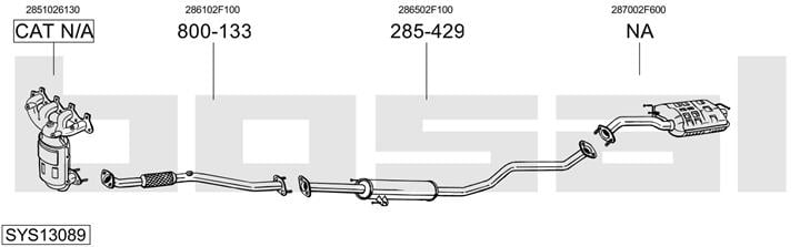 Bosal SYS13089 Exhaust system SYS13089: Buy near me in Poland at 2407.PL - Good price!