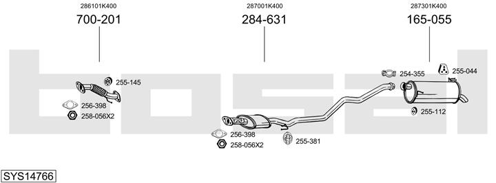 Bosal SYS14766 Exhaust system SYS14766: Buy near me in Poland at 2407.PL - Good price!