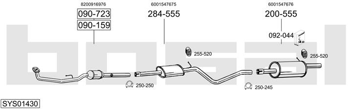 Bosal SYS01430 Układ wydechowy SYS01430: Dobra cena w Polsce na 2407.PL - Kup Teraz!