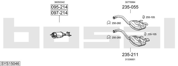 Bosal SYS15046 Exhaust system SYS15046: Buy near me in Poland at 2407.PL - Good price!