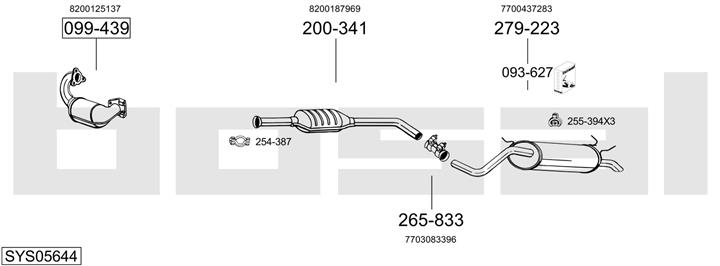 Bosal SYS05644 Exhaust system SYS05644: Buy near me in Poland at 2407.PL - Good price!