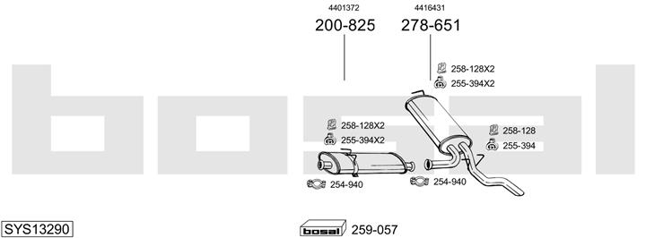 Bosal SYS13290 Exhaust system SYS13290: Buy near me at 2407.PL in Poland at an Affordable price!