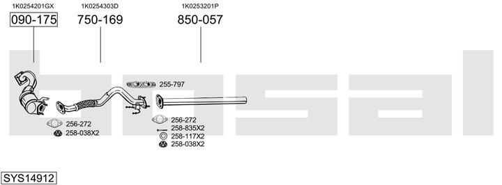 Bosal SYS14912 Abgasanlage SYS14912: Kaufen Sie zu einem guten Preis in Polen bei 2407.PL!