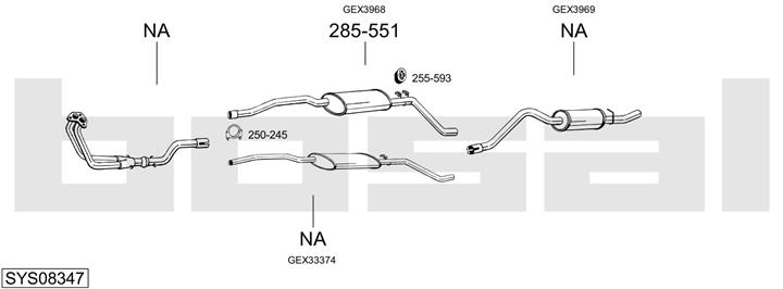 Bosal SYS08347 Układ wydechowy SYS08347: Dobra cena w Polsce na 2407.PL - Kup Teraz!