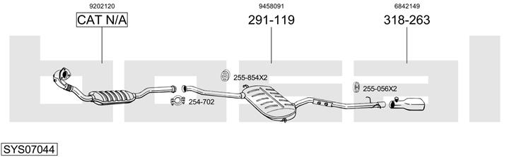 Bosal SYS07044 Abgasanlage SYS07044: Kaufen Sie zu einem guten Preis in Polen bei 2407.PL!