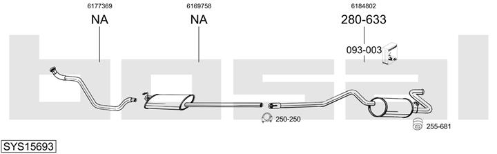 Bosal SYS15693 Układ wydechowy SYS15693: Dobra cena w Polsce na 2407.PL - Kup Teraz!