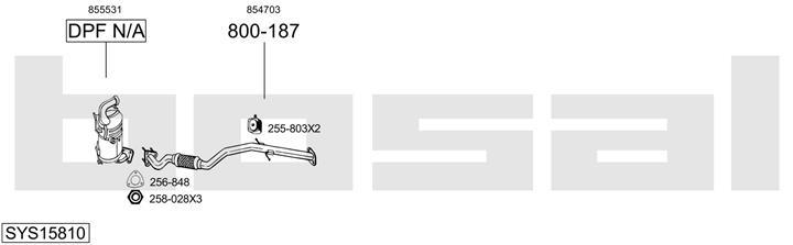 Bosal SYS15810 Układ wydechowy SYS15810: Dobra cena w Polsce na 2407.PL - Kup Teraz!