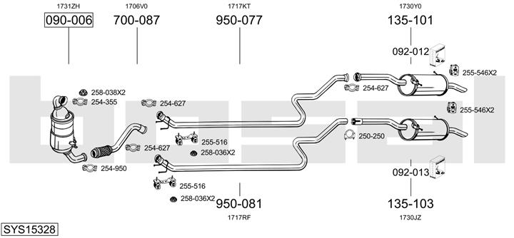 Bosal SYS15328 Exhaust system SYS15328: Buy near me in Poland at 2407.PL - Good price!