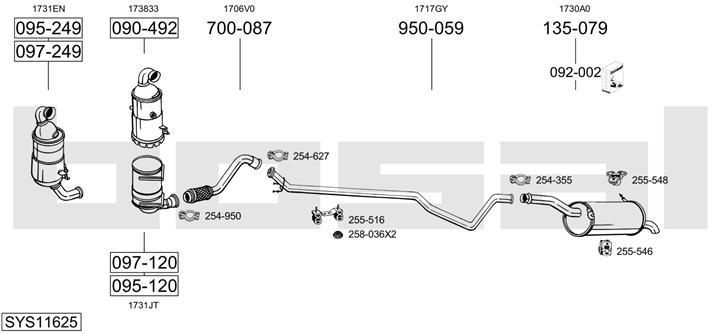 Bosal SYS11625 Układ wydechowy SYS11625: Dobra cena w Polsce na 2407.PL - Kup Teraz!
