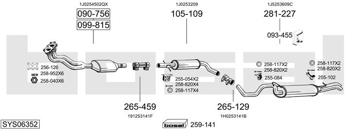 Bosal SYS06352 Exhaust system SYS06352: Buy near me in Poland at 2407.PL - Good price!