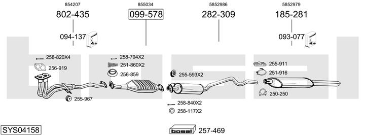 Bosal SYS04158 Układ wydechowy SYS04158: Dobra cena w Polsce na 2407.PL - Kup Teraz!