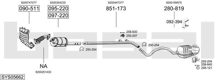 Bosal SYS05662 Układ wydechowy SYS05662: Dobra cena w Polsce na 2407.PL - Kup Teraz!