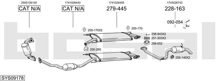 Bosal SYS09178 Exhaust system SYS09178: Buy near me in Poland at 2407.PL - Good price!