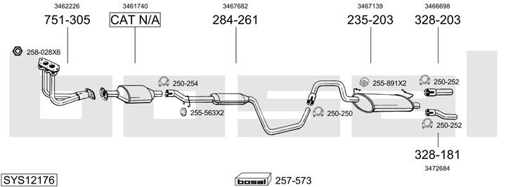 Bosal SYS12176 Exhaust system SYS12176: Buy near me in Poland at 2407.PL - Good price!