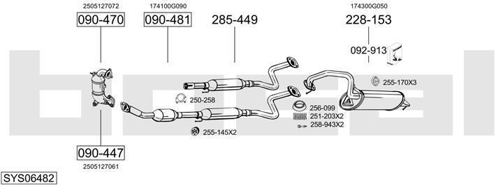 Bosal SYS06482 Exhaust system SYS06482: Buy near me in Poland at 2407.PL - Good price!