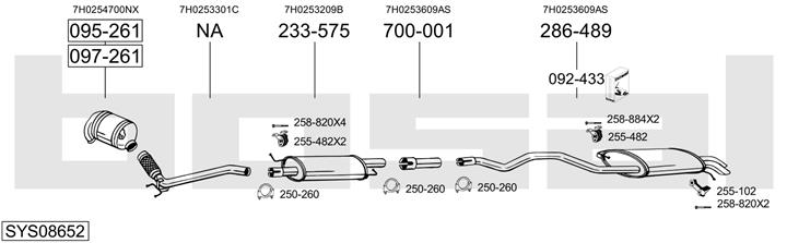 Bosal SYS08652 Układ wydechowy SYS08652: Dobra cena w Polsce na 2407.PL - Kup Teraz!