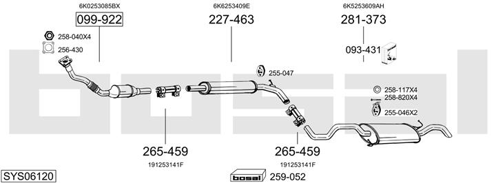 Bosal SYS06120 Exhaust system SYS06120: Buy near me in Poland at 2407.PL - Good price!