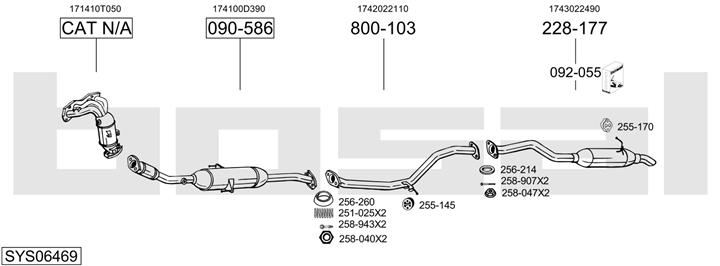 Bosal SYS06469 Exhaust system SYS06469: Buy near me in Poland at 2407.PL - Good price!