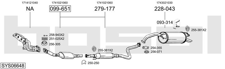 Bosal SYS06648 Exhaust system SYS06648: Buy near me at 2407.PL in Poland at an Affordable price!