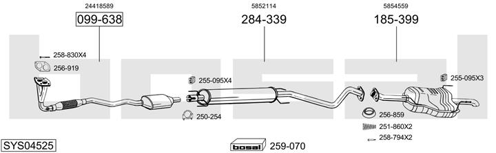 Bosal SYS04525 Układ wydechowy SYS04525: Dobra cena w Polsce na 2407.PL - Kup Teraz!