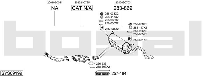 Bosal SYS09199 Abgasanlage SYS09199: Kaufen Sie zu einem guten Preis in Polen bei 2407.PL!