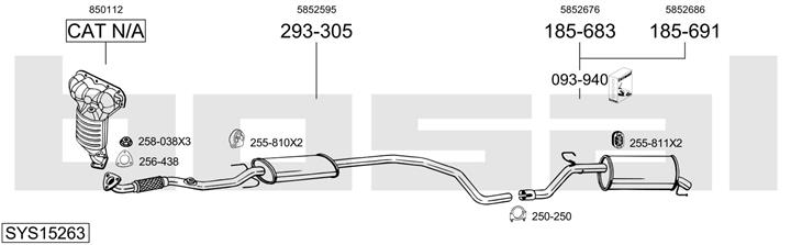 Bosal SYS15263 Abgasanlage SYS15263: Kaufen Sie zu einem guten Preis in Polen bei 2407.PL!