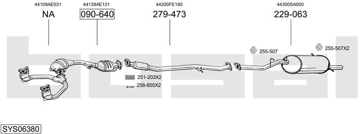 Bosal SYS06380 Exhaust system SYS06380: Buy near me in Poland at 2407.PL - Good price!