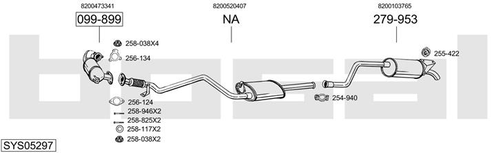 Bosal SYS05297 Exhaust system SYS05297: Buy near me in Poland at 2407.PL - Good price!