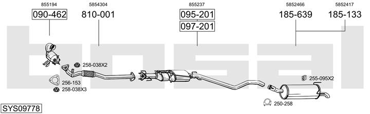 Bosal SYS09778 Exhaust system SYS09778: Buy near me in Poland at 2407.PL - Good price!