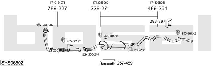 Bosal SYS06602 Система випуску відпрацьованих газів SYS06602: Приваблива ціна - Купити у Польщі на 2407.PL!