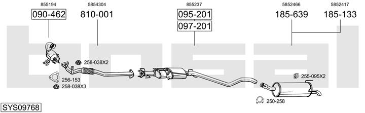 Bosal SYS09768 Система выпуска отработаных газов SYS09768: Отличная цена - Купить в Польше на 2407.PL!