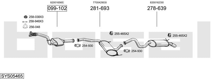 Bosal SYS05465 Abgasanlage SYS05465: Kaufen Sie zu einem guten Preis in Polen bei 2407.PL!