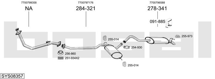 Bosal SYS08357 Abgasanlage SYS08357: Kaufen Sie zu einem guten Preis in Polen bei 2407.PL!