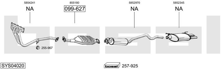 Bosal SYS04020 Exhaust system SYS04020: Buy near me in Poland at 2407.PL - Good price!