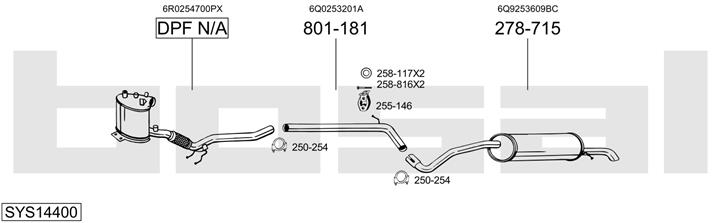 Bosal SYS14400 Exhaust system SYS14400: Buy near me in Poland at 2407.PL - Good price!