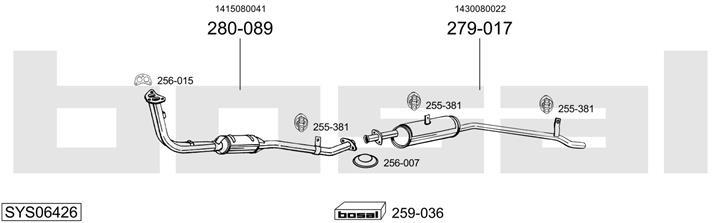 Bosal SYS06426 Система выпуска отработаных газов SYS06426: Отличная цена - Купить в Польше на 2407.PL!