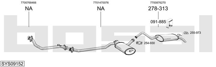 Bosal SYS09152 Abgasanlage SYS09152: Kaufen Sie zu einem guten Preis in Polen bei 2407.PL!