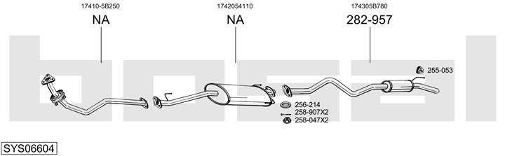 Bosal SYS06604 Układ wydechowy SYS06604: Dobra cena w Polsce na 2407.PL - Kup Teraz!