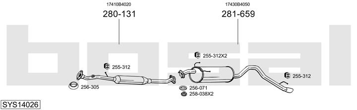 Bosal SYS14026 Система випуску відпрацьованих газів SYS14026: Приваблива ціна - Купити у Польщі на 2407.PL!