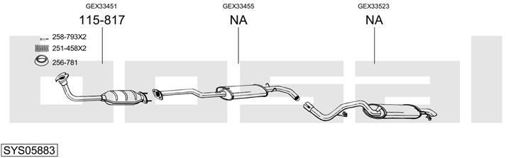 Bosal SYS05883 Układ wydechowy SYS05883: Dobra cena w Polsce na 2407.PL - Kup Teraz!