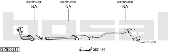Bosal SYS06218 Exhaust system SYS06218: Buy near me in Poland at 2407.PL - Good price!